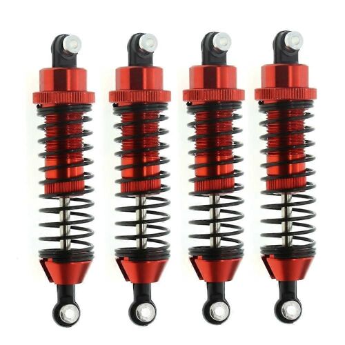 4pcs 85mm Amortisseur En Métal Pour Redcat Gen8 Gen 8 Scout Ii 1/10 Rc Crawler Car Upgrade Parts, Rouge