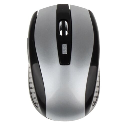 Souris sans fil USB souris d'ordinateur 1600DPI Souris optique ergonomique souris muette adaptée pour PC argent