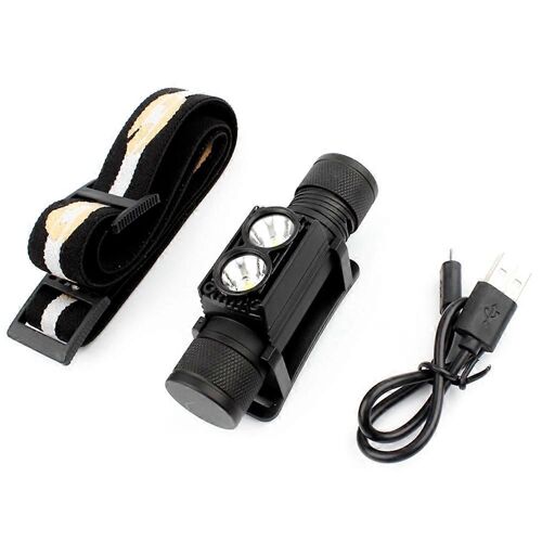 Lampe De Lumière Phare Double Lampe Rechargeable Usb, Torche Led, , , Phare Étanche A