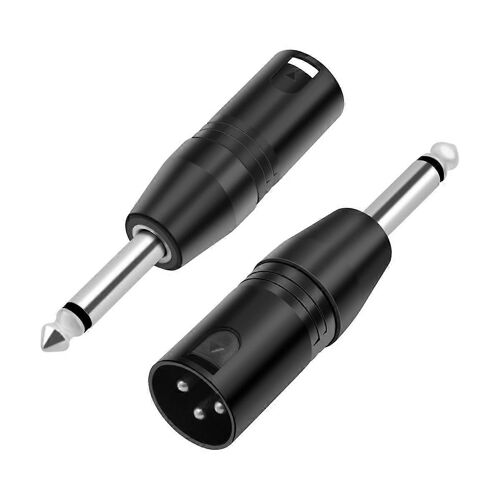 6,35 mm mono mâle vers XLR 3 broches mâle convertisseur audio connecteur pour amplificateur de microphone casque