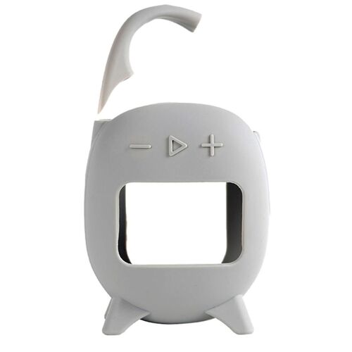 Housse en silicone pour haut-parleur compatible Bluetooth Clip 5 Housse complète Housse de protection épaissie anti-poussière Blanc
