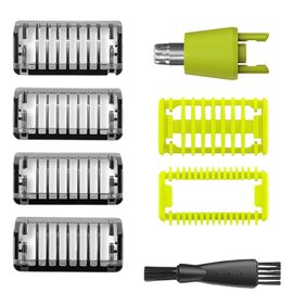 Sabots + Tete nez 4 Sabots Barbe 1/2/3/5mm 1 Sabot Corps 1 Protection peau 1 Tete nez oreille compatible avec Philips OneBlade OneBlade Pro QP2515 QP2530 QP2630 QP2734 QP2830 QP6510 Phonillico®