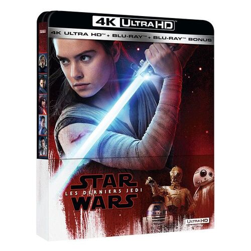 Star Wars 8 : Les Derniers Jedi - 4k Ultra Hd + Blu-Ray + Blu-Ray Bonus - Édition Boîtier Steelbook®