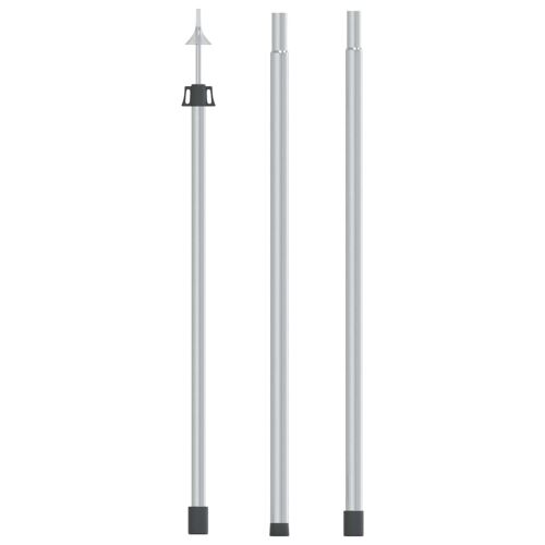Vidaxl MâT De BâChe TéLescopique Avec Longueur De 102-260 Cm Aluminium