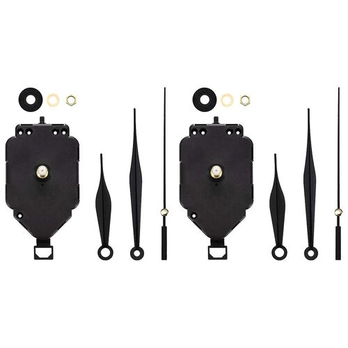 2 ensembles de bricolage kit de mouvement d'horloge mouvement oscillant avec aiguilles pièces de réparation d'horloge à quartz pièces de rechange J