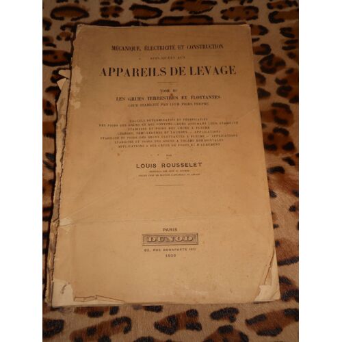 Appareils De Levage Tome 3 Grues Terestres  Et Flottantes