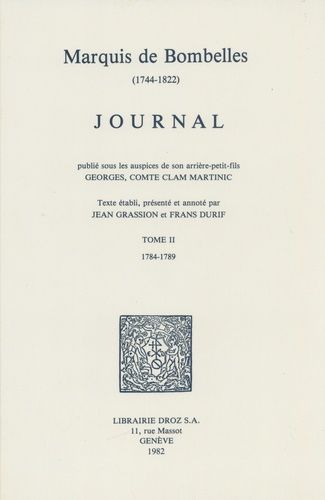 Journal - Tome 2, 1784-1789