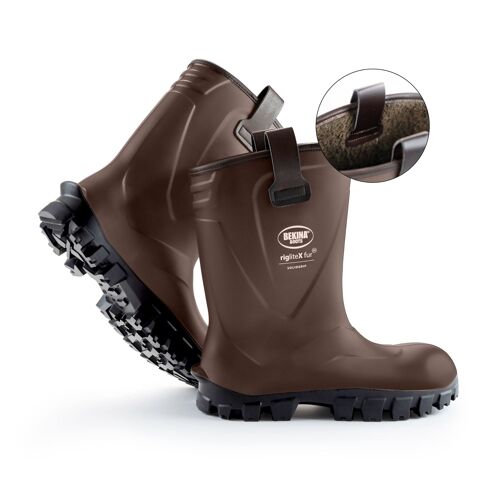 Bekina Boots Riglite X Fur Solidgrip S5 Brun-Noir, Pointure 43
