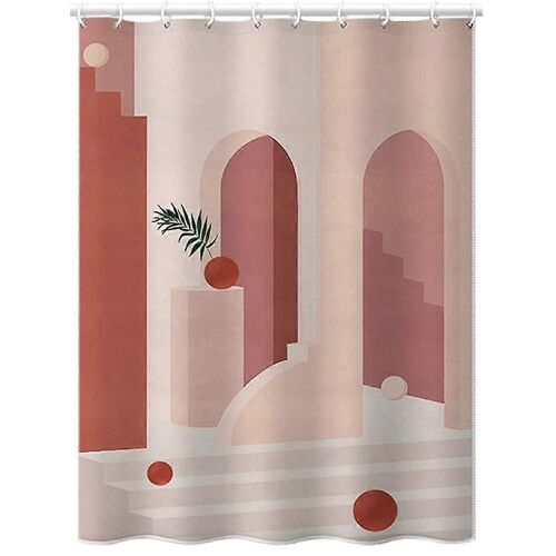 Rideau De Douche Motif Abstrait Rideau De Douche Morandi Salle De Bain Décoration Imperméable Tissu Rideau De Douche