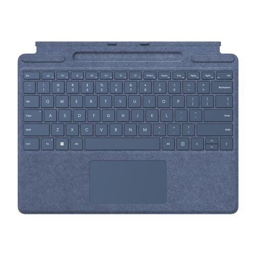 Microsoft Clavier Signature pour Surface Pro - Clavier - avec pavé tactile, accéléromètre, plateau de rangement et de chargement du Surface Slim Pen 2 - Français - saphir - avec Slim Pen 2 - pour...