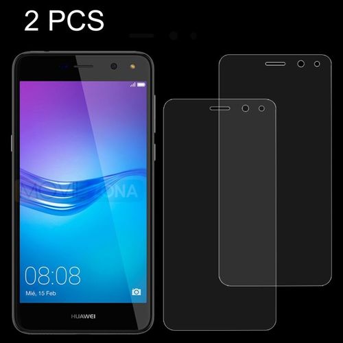 Lot De 2 Vitres De Protection En Verre Trempé 0.26mm 9h+ 2.5d Transparence Hd Pour Huawei Y6 (2017)