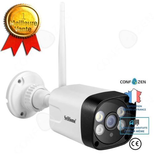 CONFO® 3 millions de caméras de surveillance haute définition, caméra de vision nocturne couleur intelligente à double source de lum