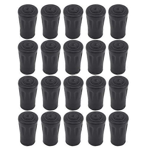 20 Pcs/Pack Trekking Pôle Bâton De Marche Canne Escalade Remplacement Alpenstock Plein Air Camp Randonnée Protecteur Cap Pointe En Caoutchouc