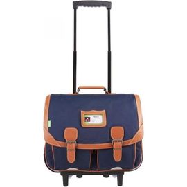 Cartable à roulettes TANN'S Camille 41cm 2 compartiments Bleu Marine