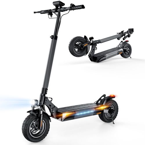 Trottinette Électrique Iscooter W9 Pour Adultes : Moteur 1 000 W, Autonomie 45 Km, Pneus Tout-Terrain 10 Pouces Et Triple Frein.