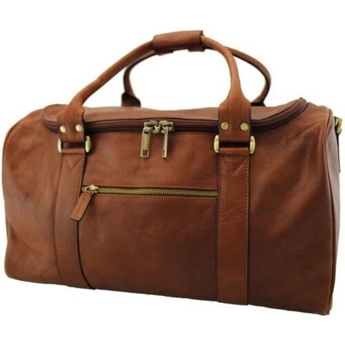 Sac de voyage Gérard Henon Arizona Cuir de Vachette gras pleine fleur GH 5289 - Fauve - Cuir - Homme