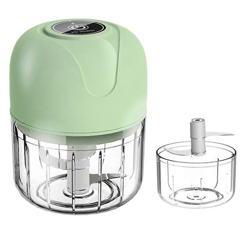 Presse-Ail Électrique Chargement Usb Hachoir Alimentaire Hachoir À Viande De Légumes Chili Frais Usb Presse À Ail Outil De Cuisine Vert