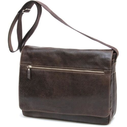 Besace Gérard Henon Sahara à bandoulière en cuir GH 8173 - Marron - Cuir - Homme