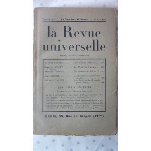 La Revue Universelle Tome 12 Numéro 20