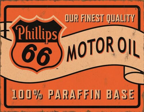 Plaque Phillips 66 Paraffin Base 41x32 Cm Tole Usa Garage
