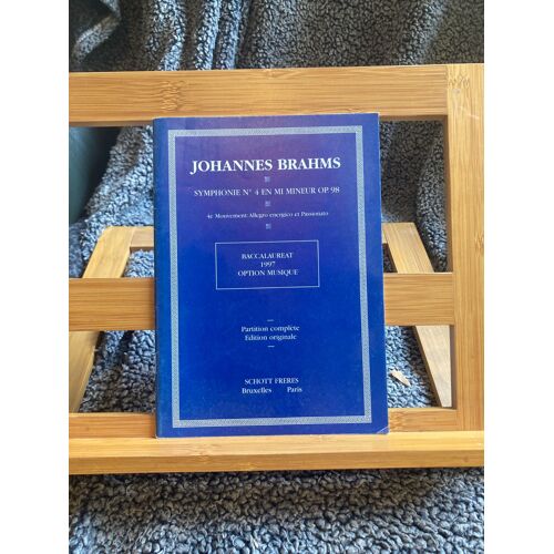 Brahms Symphonie N°4 4e Mouvement Partition Poche Bac 1997 Schott