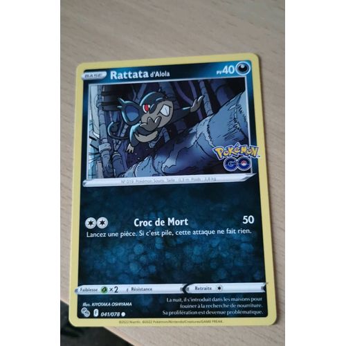 Rattata D'alola 041/078 Commun Pokemon Go