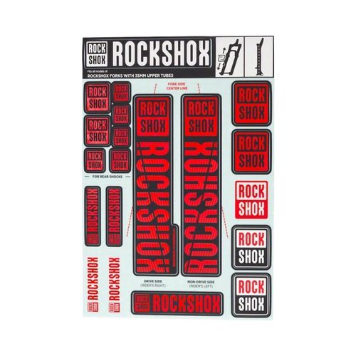 Autocollant Rockshox Kit 35mm