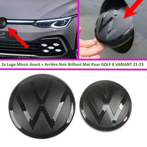 2x Pack Emblèmes Vw Avant Et Arrière Noirs Logos Pour Golf 8 Variant 20-23
