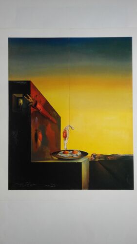 Affiche Poster Oeufs Sur Le Plat Dans Le Plat Dali 48 X 54