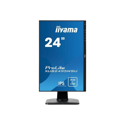 iiyama ProLite XUB2495WSU-B1 - Écran LED - 24" - 1920 x 1200 @ 60 Hz - IPS - 300 cd/m² - 1000:1 - 5 ms - HDMI, VGA, DisplayPort - haut-parleurs - noir