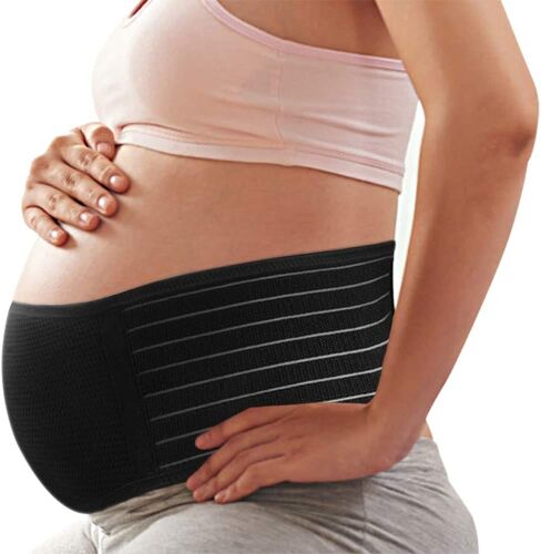 Ceinture De Maternité Ceinture De Grossesse Lombaire Dos Abdominal Support Pour Femme Enceinte, Noir,Xl