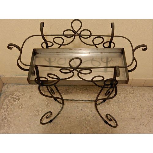 Jardinière En Fer Forgé Ancienne Avec Bac A Plantes Amovible