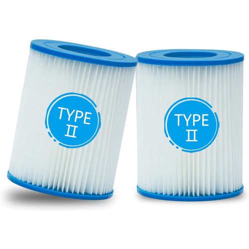 2 PCS Filtre bestway Type 2, Spa Remplacement Filtre de Piscine Gonflable Accessoires for Bestway 58094 Cartouches Type II,Lavable et Réutilisable