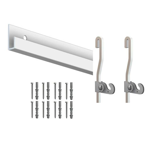 Cimaise Box PREMIUM Classic Rail + Tige 4 mm - 2 mètres - Kit tout en un