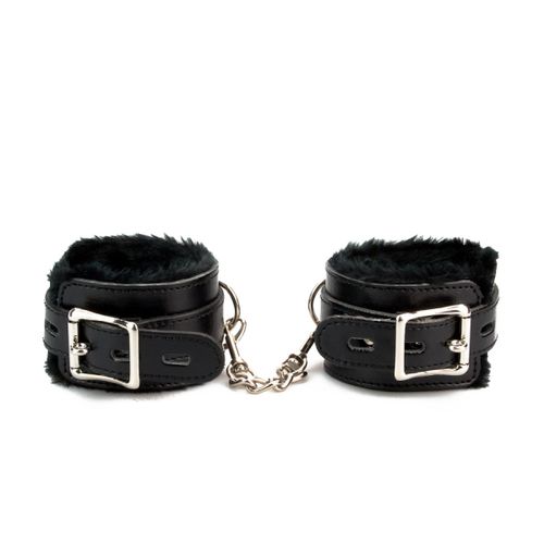 Menottes Poignets Cuir Et Fourrure