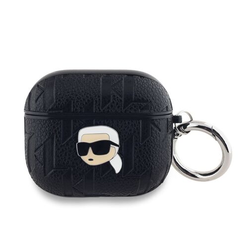 Étui pour AirPods 3 Monogramme avec Motif Karl Head Embossé Karl Lagerfeld Noir