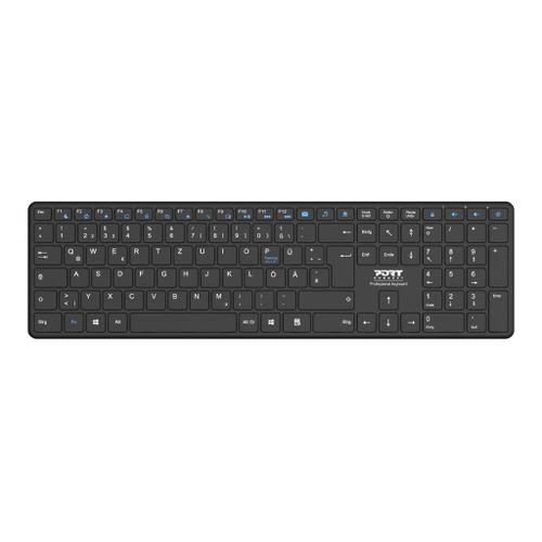 PORT Connect OFFICE PRO - Clavier - rechargeable - sans fil - Bluetooth 5.2 - QWERTZ - Allemand