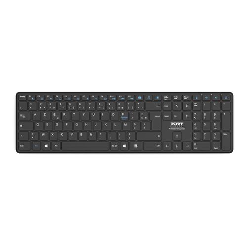 PORT Connect OFFICE PRO - Clavier - rechargeable - sans fil - Bluetooth 5.2 - AZERTY - Français