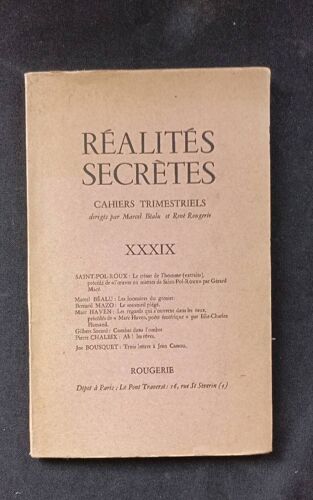 Revue Réalités Secrètes N°39