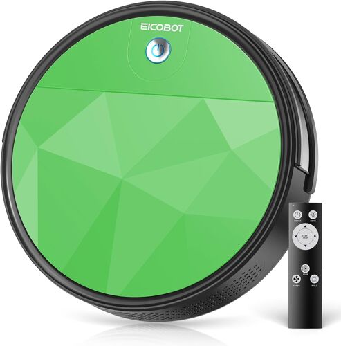 Aspirateur robot avec 4 modes de nettoyage vert noir