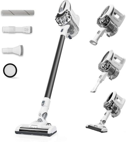 Aspirateur Balai sans Fil 4 en 1 gris blanc