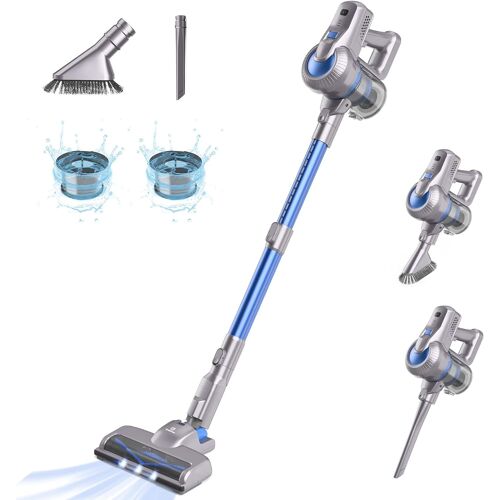 Aspirateur Balai sans Fil 6 en 1 polyvalent 200W bleu gris