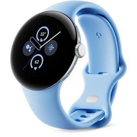 Google Pixel Watch 2 GPS - Boîtier Aluminium 41 mm Bleu Azur - Bracelet S/L