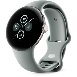 Google Pixel Watch 2 GPS + Cellular - Boîtier Aluminium 41 mm Vert Sauge - Bracelet S/L