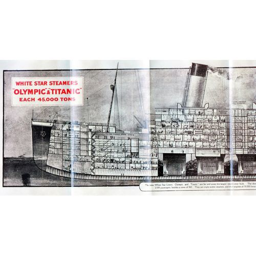 Dépliant - Titanic & Olympic - Photos Et Plan Du Navire