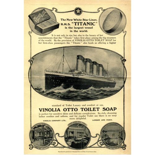 Affiche Titanic - Vinolia Otto Toilet Soap (Recto-Verso)