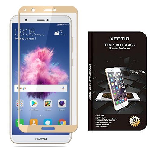 Huawei P Smart 4g: Protection D'écran En Verre Trempé Full Cover Doré - Tempered Glass Screen Protector Films Vitre Protecteur D'écran Smartphone 2018 Psmart - Accessoires Xeptio©