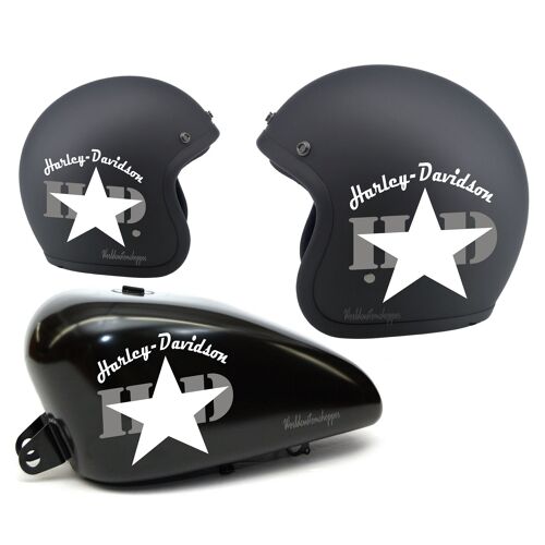 Autocollants Harley Davidson Pour Casque Bandit Stella Slim Moto Custom