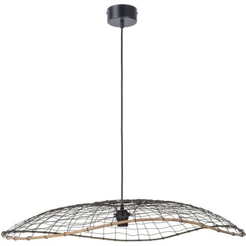 Suspension Plat - Métal Tressé A La Main - Ø 80 Cm - Gris Anthracite - Corep