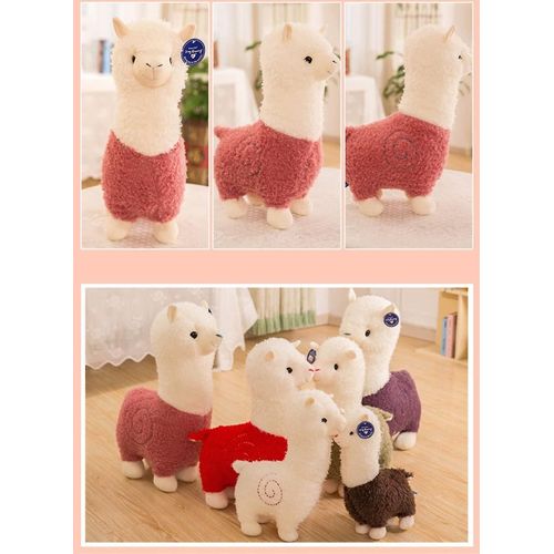 Mignon Alpaga Peluche Animal Poupée Peluche Peluche Mouton Oreiller (Rose, 35cm)